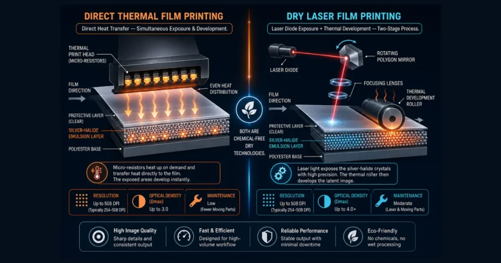 What is Direct Thermal vs. Dry Laser Film